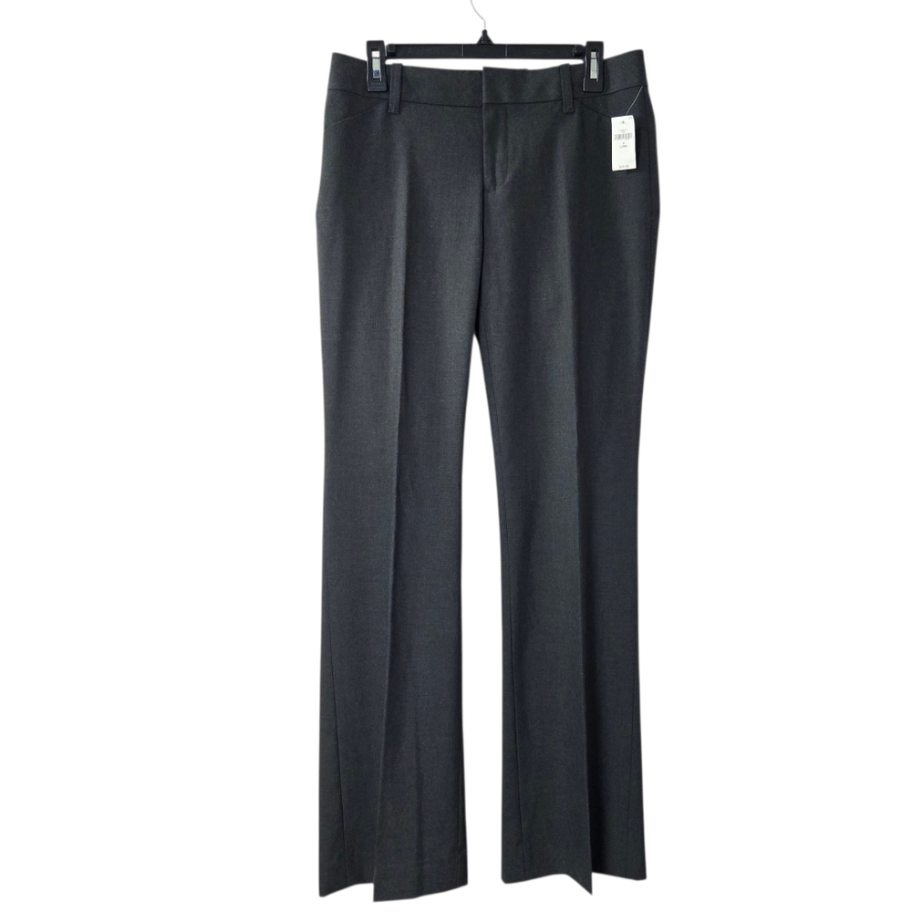 Gap Pleated Bootcut‎ Trouser Pants Gray Grey 8 Long